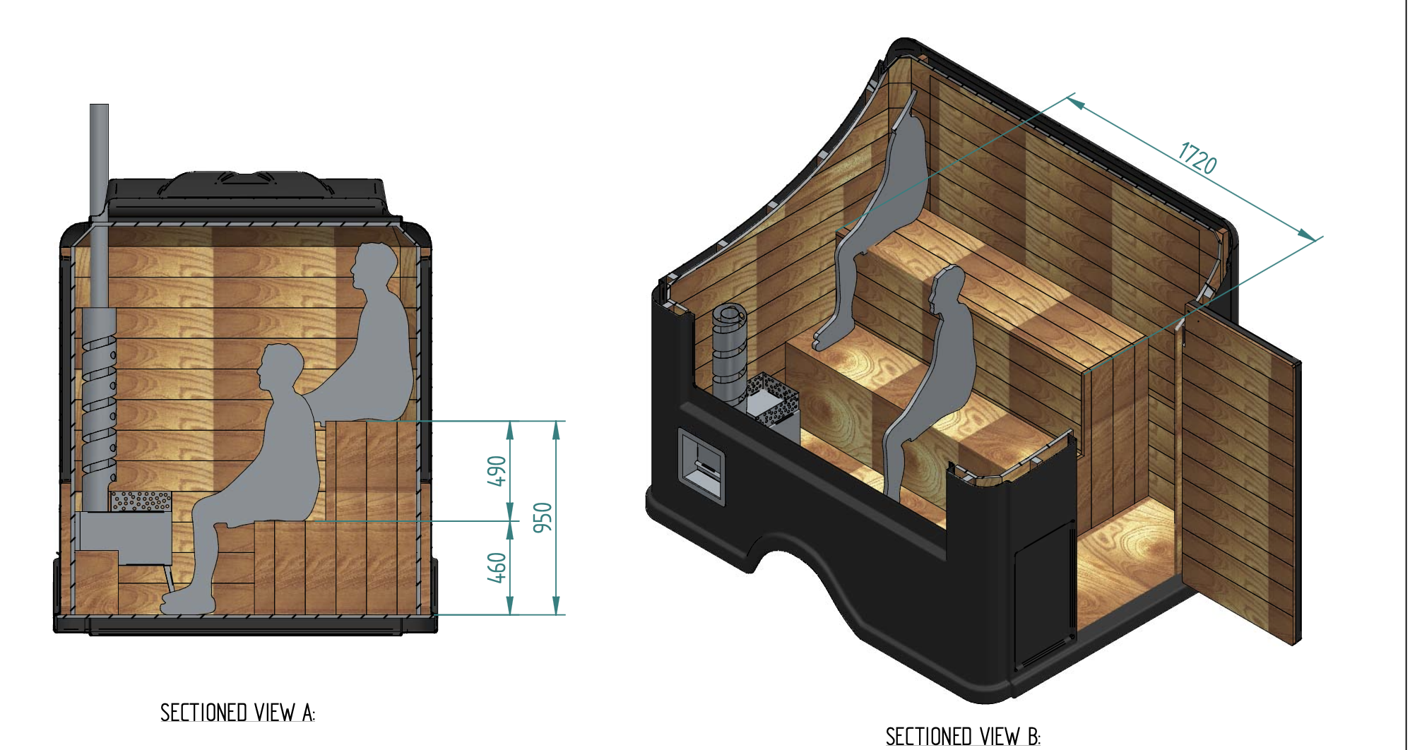 Sauna Tiered Seating